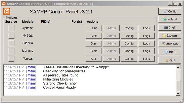 xampp download filezilla