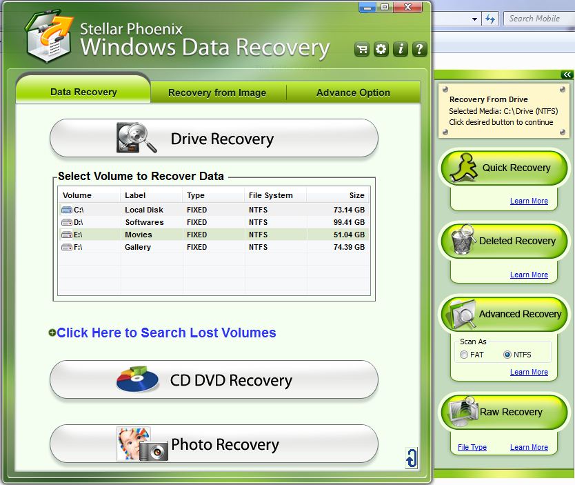 video recovery data