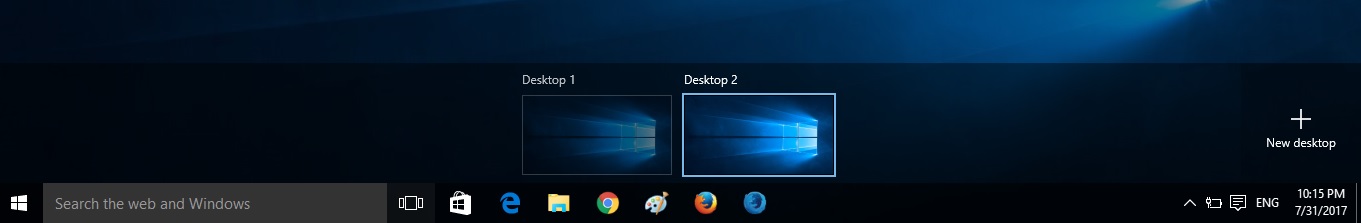 multiple desktops in windows 10