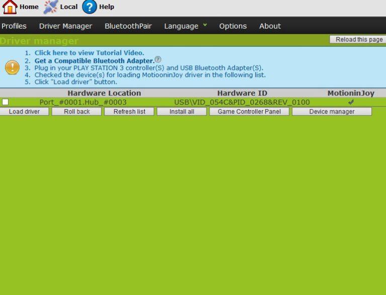 MotioninJoy DS3 Tool Download for Windows