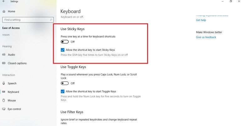 How to Turn off Sticky Keys Windows 10 Permanently